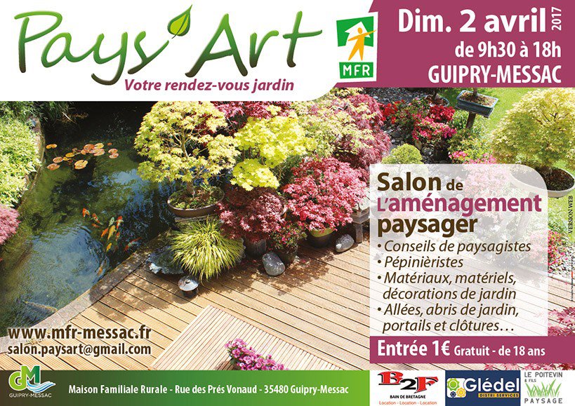 Affiche Pays'Art 2017 - Salon de l'aménagement paysager - Guipry Messac